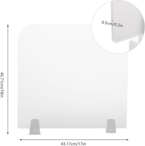 لوحة خصوصية مقسمة للمكتب مقاس 17 بوصة × 18 بوصة، واقي من العطس على سطح الطاولة من الأكريليك البلوري، وقسم حائط صوتي، ولوحة خصوصية لسطح المكتب للمكتب تقلل الضوضاء والانحرافات البصرية in Kuwait