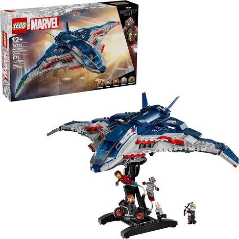 LEGO Marvel Avengers: Age of Ultron Quinjet - لعبة أطفال للأولاد والبنات، للأعمار من 12 عامًا فما فوق - لعبة Avengers مع 5 شخصيات Marvel Action - ديكور ومجموعة لعب قابلة للتجميع - فكرة هدية لأعياد الميلاد - 76325 in Saudi Arabia