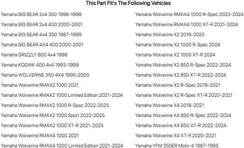 مجموعة Tusk U-Joint متوافقة مع Yamaha Big Bear 4x4 350 1987-1999/WOLVERINE 350 4X4 1995-2005/RMAX4 1000 Compact 2021-2025 in Saudi Arabia