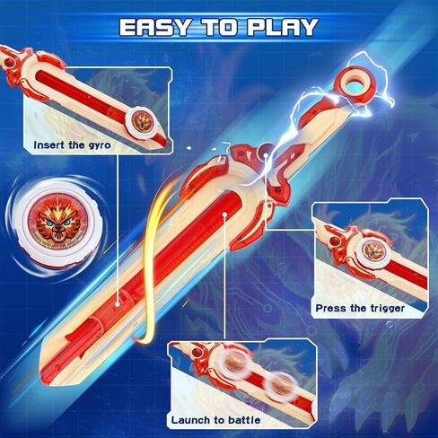 Infinity Nado Battling Tops Burst Toy for Boys Grils Age 5+ Including Gaming Top Toys, Sword Launcher - Dream World Magic Dragon, Lightning Purple in Kuwait