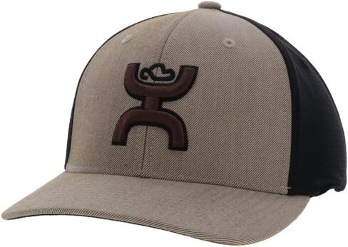 HOOEY Men's Ash Flexfit Fitted Hat (Small/Medium, Grey) in Kuwait