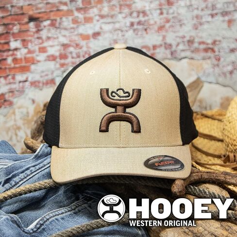 HOOEY Men's Ash Flexfit Fitted Hat (Small/Medium, Grey) in Kuwait