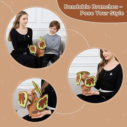Begonia Flower Plush, Stuffed Plant Plush, Poseable Flower Plant Toys with Flowerpot, Bendable Flower Branches, Indoor Decoration in Saudi Arabia