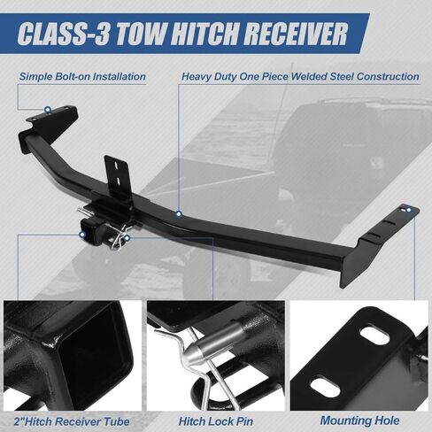 Auto Dynasty 2 Inches Class 3 Trailer Hitch Receiver Compatible with Acura MDX Honda Pilot 01-08 in Saudi Arabia