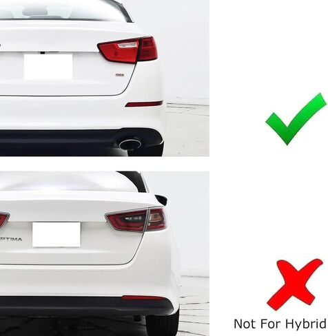 iJDMTOY OE-Spec استبدال عاكس المصد الخلفي للعدسة الحمراء متوافق مع Kia 2014-2015 Optima K5 LX EX SX SXL، مجموعة OE-Spec LH RH in Kuwait