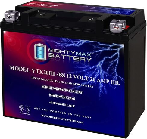 بطارية مايتي ماكس YTX20HL-BS 12V 20AH SLA بطارية بديلة متوافقة مع Yamaha 700 Kodiak 700، EPS 16-22 in Saudi Arabia