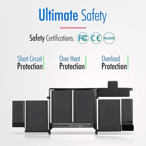 NinjaBatt A1713 A1708 Replacement Battery for MacBook Pro 13-inch A1708 (Late 2016,Mid 2017 Years) - [4781mAh/54.5Wh/11.4V ] in Kuwait