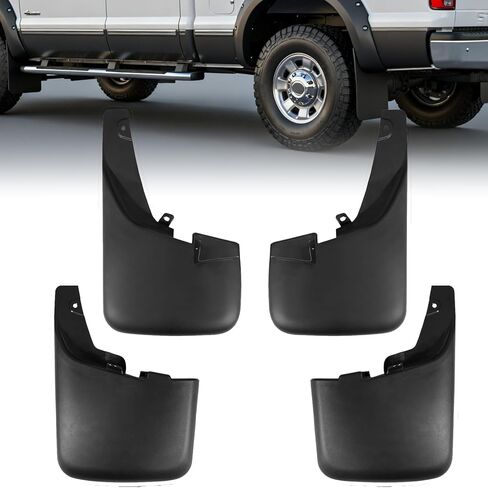 اللوحات الطينية لسيارة Ford F250 F350 Super Duty (2011-2016)، 4 قطع من واقيات الطين الأمامية والخلفية، متوافقة مع F250 F350 F450 F550 مع مشاعل الحاجز in Saudi Arabia
