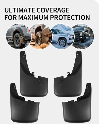 اللوحات الطينية لسيارة Ford F250 F350 Super Duty (2011-2016)، 4 قطع من واقيات الطين الأمامية والخلفية، متوافقة مع F250 F350 F450 F550 مع مشاعل الحاجز in Saudi Arabia