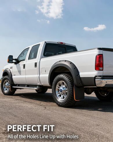 اللوحات الطينية لسيارة Ford F250 F350 Super Duty (2011-2016)، 4 قطع من واقيات الطين الأمامية والخلفية، متوافقة مع F250 F350 F450 F550 مع مشاعل الحاجز in Saudi Arabia