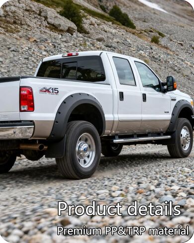 اللوحات الطينية لسيارة Ford F250 F350 Super Duty (2011-2016)، 4 قطع من واقيات الطين الأمامية والخلفية، متوافقة مع F250 F350 F450 F550 مع مشاعل الحاجز in Saudi Arabia