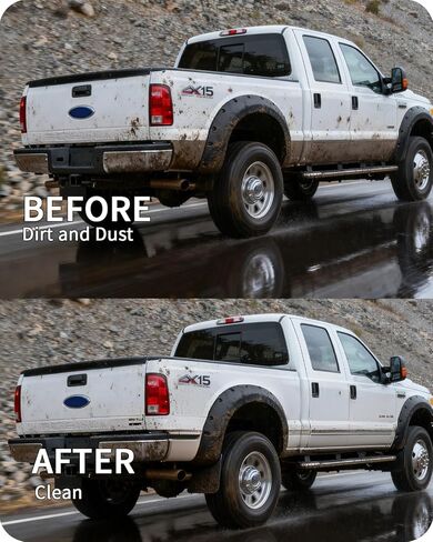 اللوحات الطينية لسيارة Ford F250 F350 Super Duty (2011-2016)، 4 قطع من واقيات الطين الأمامية والخلفية، متوافقة مع F250 F350 F450 F550 مع مشاعل الحاجز in Saudi Arabia