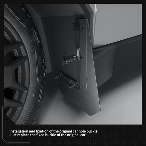 4 قطع من واقيات الطين للعجلات لـ Tesla Cybertruck 2024 2025 2026 مجموعة مصدات العجلات الأمامية والخلفية واقيات الرذاذ للشاحنة لملحقات Cybertruck TPE OEM in Saudi Arabia