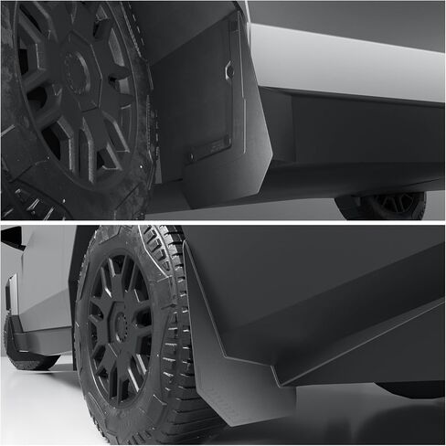 4 قطع من واقيات الطين للعجلات لـ Tesla Cybertruck 2024 2025 2026 مجموعة مصدات العجلات الأمامية والخلفية واقيات الرذاذ للشاحنة لملحقات Cybertruck TPE OEM in Saudi Arabia