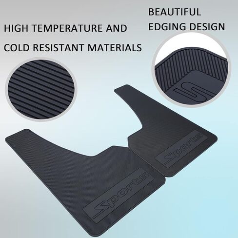 Car Mud Flaps Universal Sport Car Styling Rubber Mud Guards (18 * 17 * 0.2, 2pcs) in Saudi Arabia