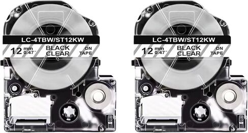 LC-4LBP SC12BW أسود على أزرق 12 مم 0.47 بوصة شريط إعادة التعبئة متوافق مع LabelWorks LW400 LW300 LW500 LW600P LW700 LW-K200PX in Saudi Arabia