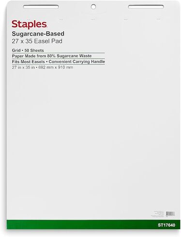 Staples 958102 Stickies Tabletop Easel Pad 20-Inch X 23-Inch White 20 Sheets/Pad (23448) in Kuwait