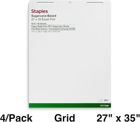 Staples 958102 Stickies Tabletop Easel Pad 20-Inch X 23-Inch White 20 Sheets/Pad (23448) in Kuwait