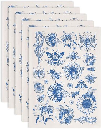 SUPERDANT 5PCS Cartoon Cats Underglaze Paper Transfer Line Cat Transfer Paper for Clay Ceramic Porcelain Under Glaze Transfers for Pottery Enamel Decals Blue Underglaze Decal Papers Handcrafted Gifts in Saudi Arabia