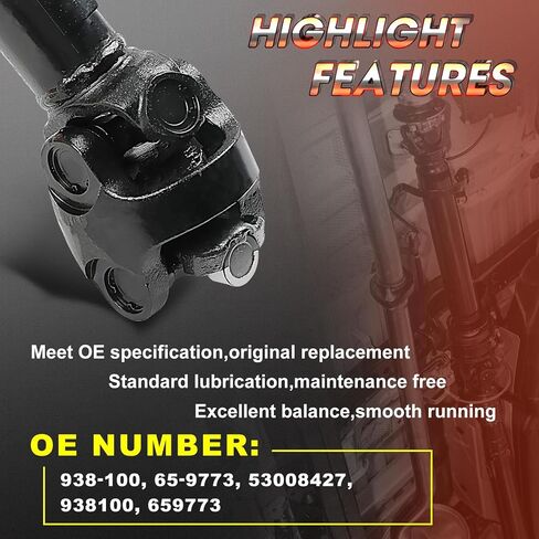 Front Drive Shaft Driveshaft Assembly Fit for Jeep Grand Cherokee 1993 1994 1995 V8 5.2L OE# 53008427, 938100, 659773 -Automatic Transmission in Saudi Arabia