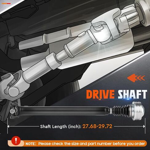 Front Drive Shaft Driveshaft Propeller Shaft Assembly for Ford Explorer 2006 2007 2008 2009 2010, for Mercury Mountaineer 2007-2010, for Explorer Sport Trac 2007-2010 4.0L 4.6L 4WD AWD for 938-800 in Saudi Arabia