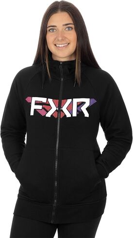 FXR Split Hoodie Full Zip Front Pouch Pockets Hooded Comfort Black/Neon Fusion in Saudi Arabia