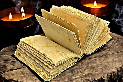 ANSAR HANDICRAFTS The Phoenix Grimoire – Handmade Leather Journal, Blank Spell Book of Shadows, Vintage Junk Journal, Gothic Sketchbook & Notebook with 200 Deckle Edge Pages – Gifts for Him & Her in Saudi Arabia