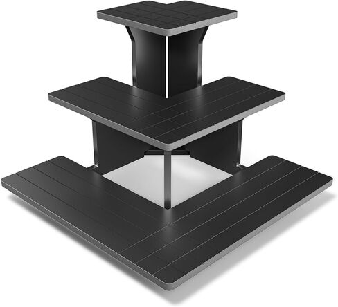 3 Tier Retail Display Stand, Portable Product Display Stand, for Store Retail Display Racks, Cupcake、Candlesticks、Glasses、Jars、Crafts、Jewellery、 Farmers Market Display (Triangles) in Saudi Arabia