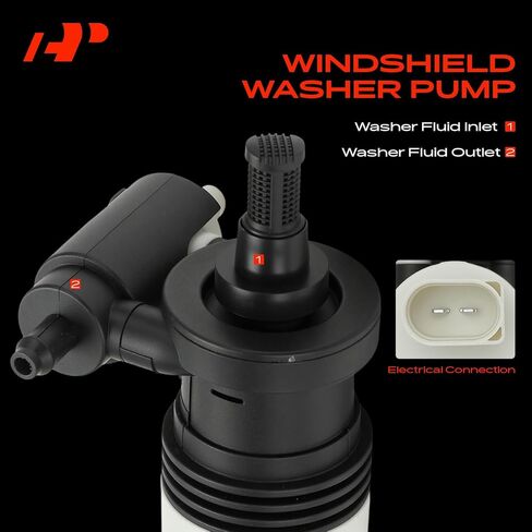 A-Premium Windshield Washer Pump Compatible with Mercedes-Benz W204 Series GLK250 2013-2015, GLK350 2010-2015 in Saudi Arabia