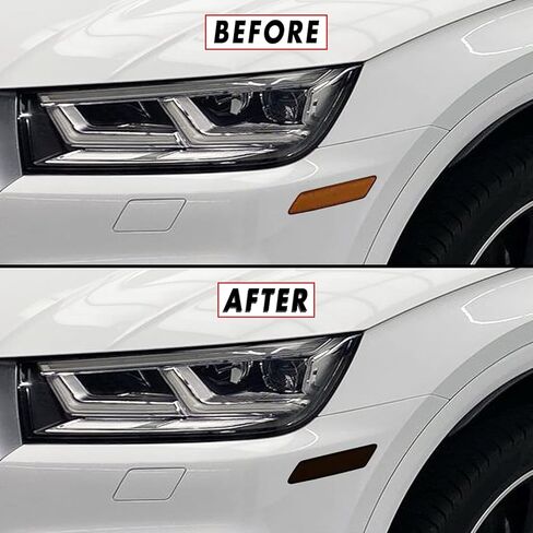 لون دخان الفينيل المقطوع مسبقًا لسيارة Audi Q5 SQ5 Sidemarker 2018-2020 (3. Sidemarker، 20% دخان داكن) in Saudi Arabia