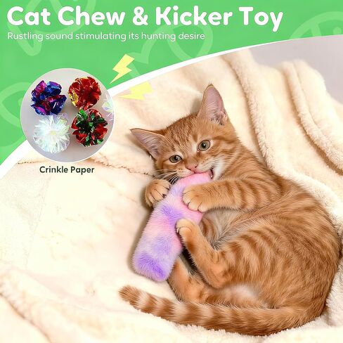 3 Pcs Interactive Cat Toys Cat Pillows, Soft and Durable Crinkle Sound Catnip Toys, Cat Toys for Indoor Cats Funny Kitten Toys Cat Exercise in Saudi Arabia