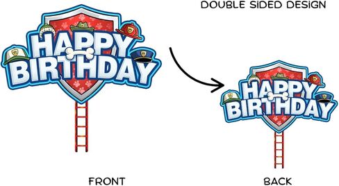 Puppy Patrol Birthday Cake Topper for Party (Boys and Girls) in Saudi Arabia
