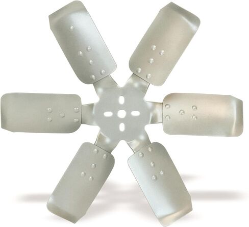 17 in Belt-Driven Race Fan | Mechanical Cooling Fan with 6-Blade Aluminum Design | Steel Hub, Silver Finish, Each in Saudi Arabia
