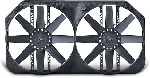 Dual 15-Inch Electric Cooling Fan Assembly | Direct-Fit Radiator Puller Kit | Compatible with 1997-2005 Ford Full-Size Truck in Saudi Arabia