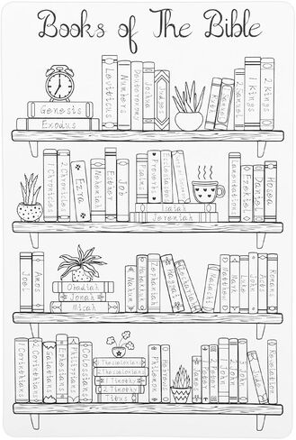 8pcs Bible Reading Tracker Stickers, Bible Books Header Shelf Coloring Pages Christian Study Supplies Accessories for Scripture Study Journaling Tracking for Readers Christian Gifts in Saudi Arabia
