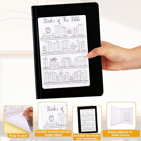 8pcs Bible Reading Tracker Stickers, Bible Books Header Shelf Coloring Pages Christian Study Supplies Accessories for Scripture Study Journaling Tracking for Readers Christian Gifts in Saudi Arabia