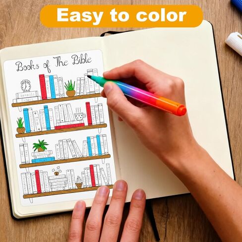 8pcs Bible Reading Tracker Stickers, Bible Books Header Shelf Coloring Pages Christian Study Supplies Accessories for Scripture Study Journaling Tracking for Readers Christian Gifts in Saudi Arabia