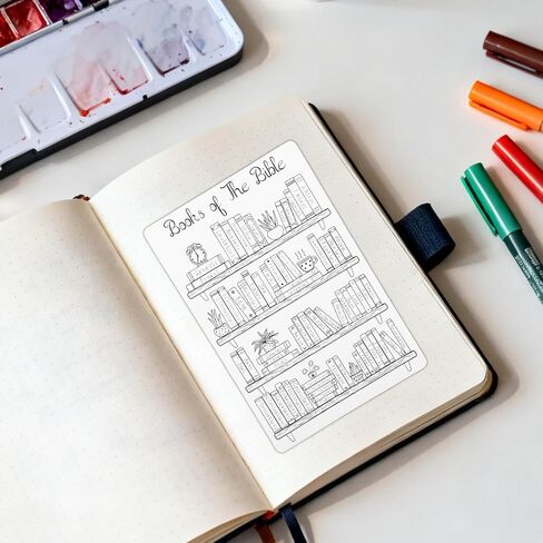 8pcs Bible Reading Tracker Stickers, Bible Books Header Shelf Coloring Pages Christian Study Supplies Accessories for Scripture Study Journaling Tracking for Readers Christian Gifts in Saudi Arabia