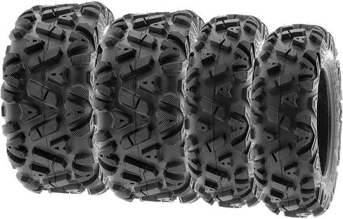 【2 Front 22x7-12 】【2 Rear 22x10-12 】SunF ATV UTV All Terrain Tires Tubeless 6 Ply Rating- A033 - Power I in Kuwait