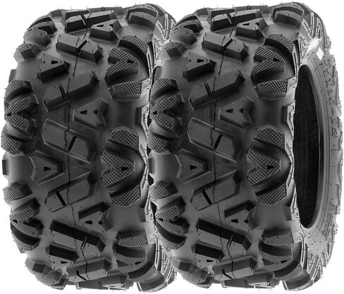 【2 Front 22x7-12 】【2 Rear 22x10-12 】SunF ATV UTV All Terrain Tires Tubeless 6 Ply Rating- A033 - Power I in Kuwait