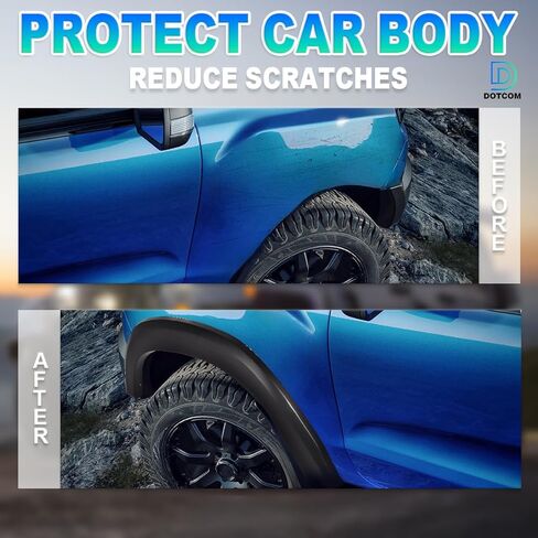 مشاعل حاجز DOTCOM، متوافقة مع 2019-2021 Toyota Rav4، غطاء قوس العجلة، درع سبلاش فندر، الجانب الأيمن الأمامي الأسود المزخرف in Saudi Arabia