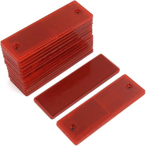 Generic Car Trailer Red Plastic Reflective Plate Sticky Reflector 145mm x 50mm 15PCS in Saudi Arabia