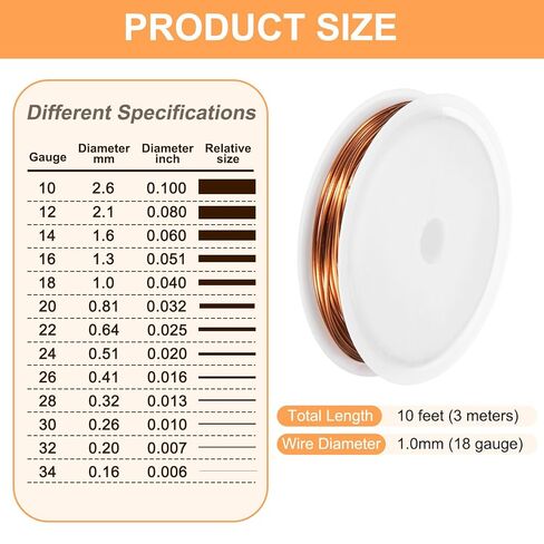 HARFINGTON Wire 131ft Length 30 Gauge Copper Craft Jewelry Wrapping Wire Tarnish Resistant Beading for Jewelry Making Supplies Crafting in Saudi Arabia