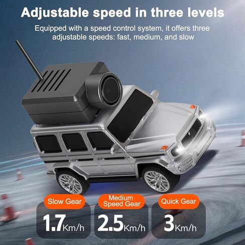 سيارة WLtoys Mini RC، سيارة الانجراف FPV RC بمقياس 1:64 مع كاميرا عالية الدقة 720 بكسل، تحكم في تطبيق واي فاي 2.4 جيجا هرتز مع ألعاب سباق صغيرة جيروسكوبية للمراهقين والبالغين (فضي) in Kuwait