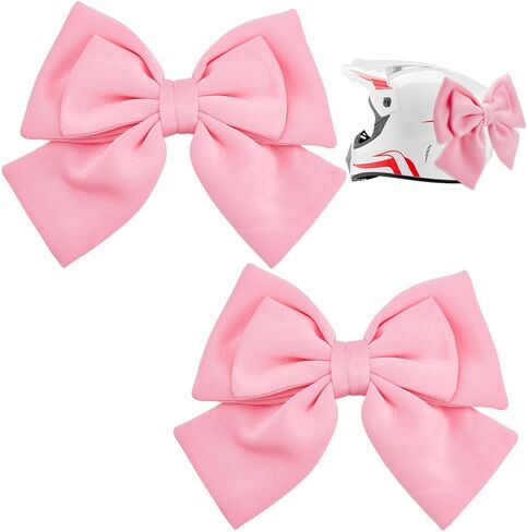 UNICRAFTALE 1Pcs Motorcycle Helmets Bowknot Decoration Adhesive Suction Cup Cute Bow Ornament Motorbike Helmets Decor for Ski Bike Fashion Helmets Patches for Women 21.5x28.5x4.3cm in Saudi Arabia
