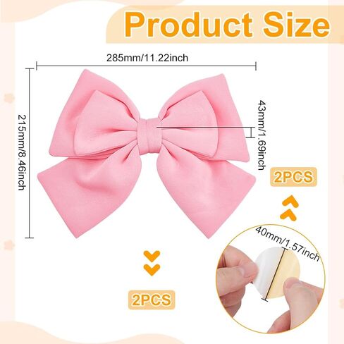 UNICRAFTALE 1Pcs Motorcycle Helmets Bowknot Decoration Adhesive Suction Cup Cute Bow Ornament Motorbike Helmets Decor for Ski Bike Fashion Helmets Patches for Women 21.5x28.5x4.3cm in Saudi Arabia