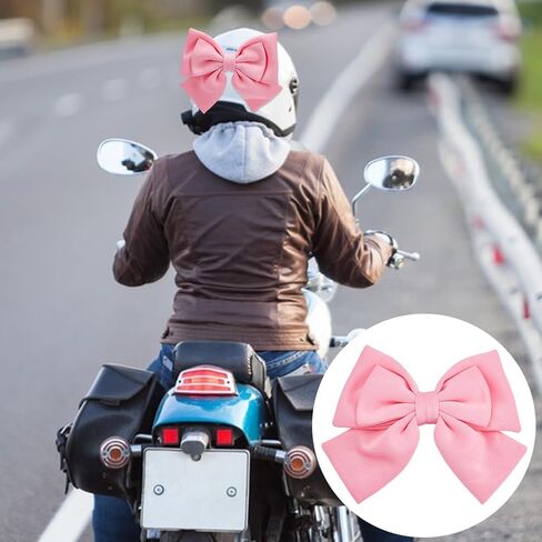 UNICRAFTALE 1Pcs Motorcycle Helmets Bowknot Decoration Adhesive Suction Cup Cute Bow Ornament Motorbike Helmets Decor for Ski Bike Fashion Helmets Patches for Women 21.5x28.5x4.3cm in Saudi Arabia