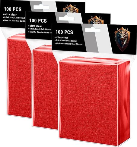 1000 Counts Card Sleeves for Trading Cards,10 Colors Deck Card Sleeve,Premium Matte Standard Size Card Protectors for MTG,CCG,TCG Playing Game Cards, Football Card,Sports Cards (10Colors&Red) in Saudi Arabia