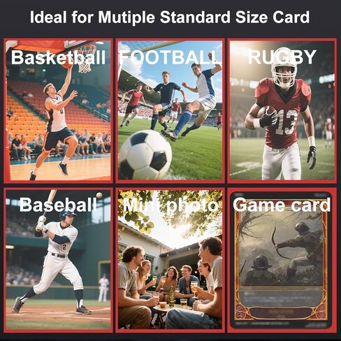 1000 Counts Card Sleeves for Trading Cards,10 Colors Deck Card Sleeve,Premium Matte Standard Size Card Protectors for MTG,CCG,TCG Playing Game Cards, Football Card,Sports Cards (10Colors&Red) in Saudi Arabia