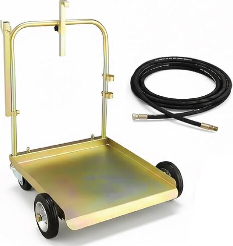 LAUCO Mobile Oil Pump Kit – 3:1 Air Operated Drum Pump for 55 Gallon Barrel, 870 PSI Pressure for SAE240 Oils/Fluids (Not for Gasoline or Diesel) (Full Kit + Retractable Air Hose) in Saudi Arabia